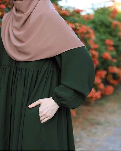 Green kuchi Abaya  With Stoller