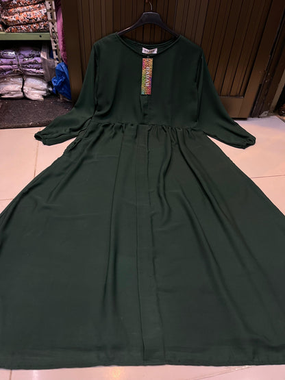 Green kuchi Abaya  With Stoller