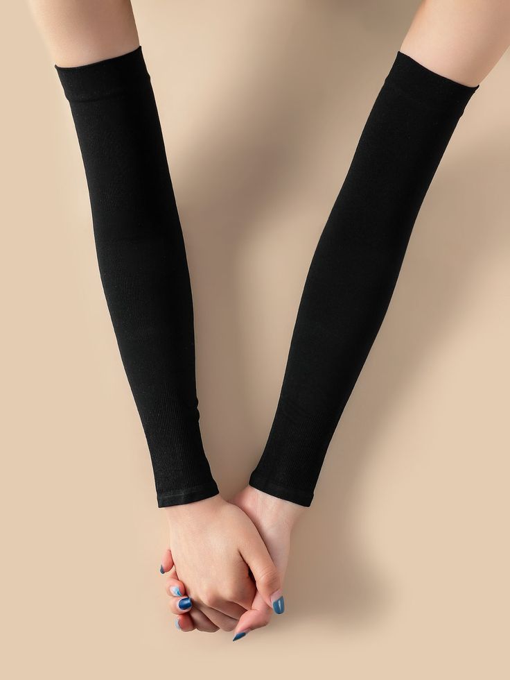 Solid Arm Sleeves - black