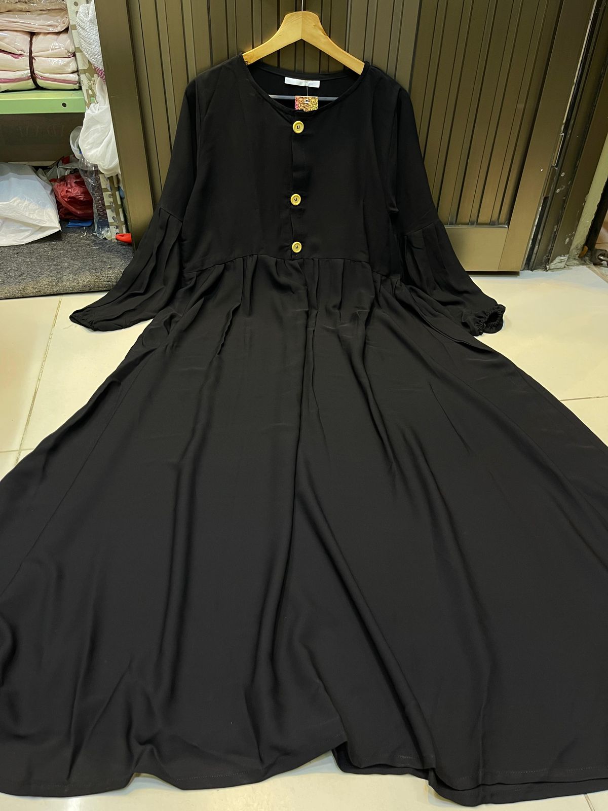 ABAYA - WOOD BUTTON WITH STOLLER