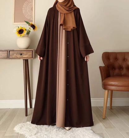 ABAYA - CHOCOLATY WITH INNER & STOLLER